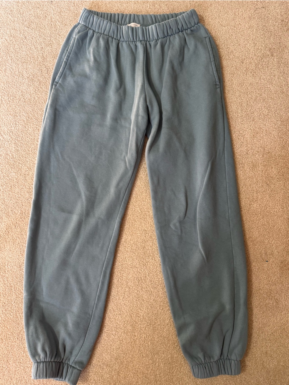 John Galt Slate Blue Elastic Waist Joggers
